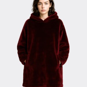 Mega Big Hoodie Vino  Calor de vinito tinto sin cruda