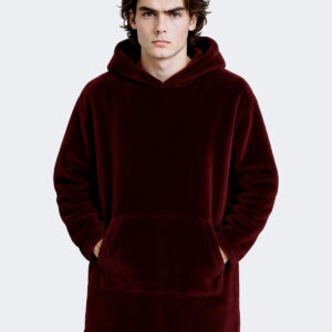 Mega Big Hoodie Vino Calor de vinito tinto sin cruda
